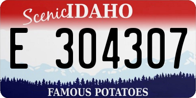 ID license plate E304307