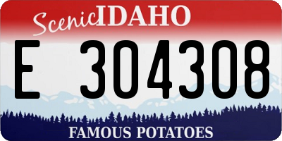 ID license plate E304308
