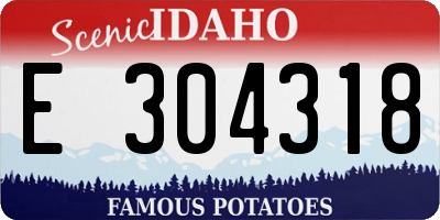 ID license plate E304318