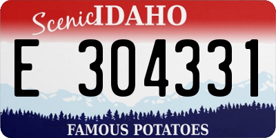 ID license plate E304331
