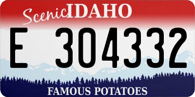 ID license plate E304332