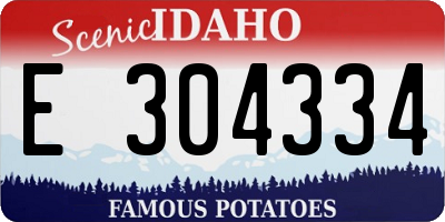 ID license plate E304334
