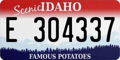 ID license plate E304337