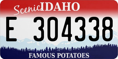 ID license plate E304338