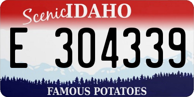 ID license plate E304339
