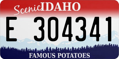 ID license plate E304341