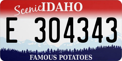 ID license plate E304343