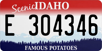 ID license plate E304346