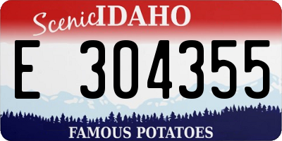 ID license plate E304355