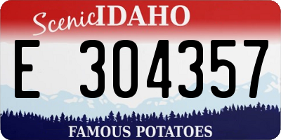 ID license plate E304357