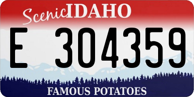 ID license plate E304359