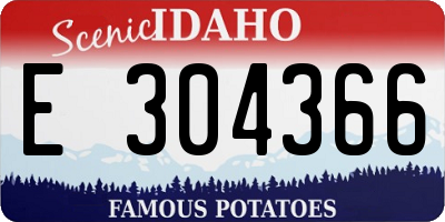ID license plate E304366