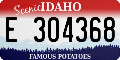 ID license plate E304368