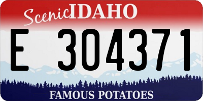 ID license plate E304371