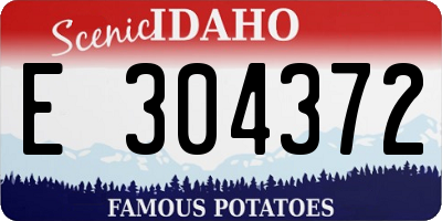 ID license plate E304372