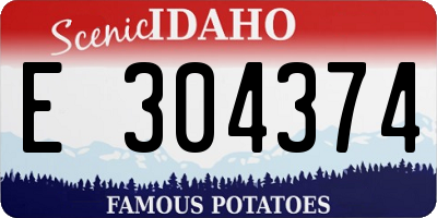 ID license plate E304374
