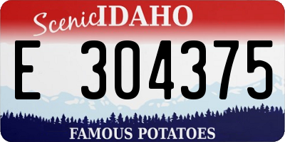 ID license plate E304375