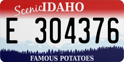 ID license plate E304376
