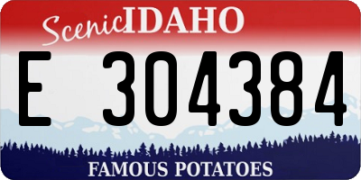 ID license plate E304384