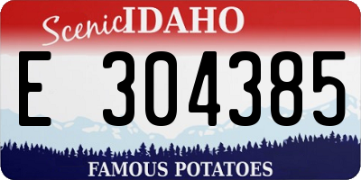 ID license plate E304385