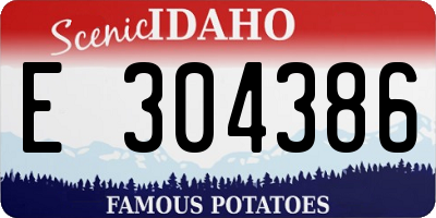 ID license plate E304386
