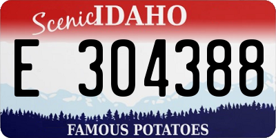 ID license plate E304388