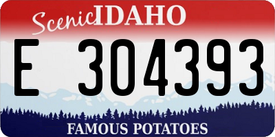 ID license plate E304393