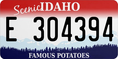ID license plate E304394