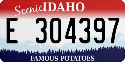 ID license plate E304397