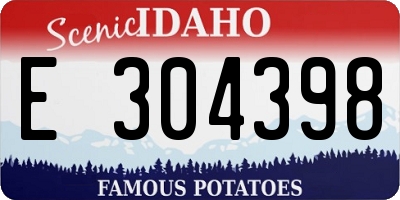 ID license plate E304398