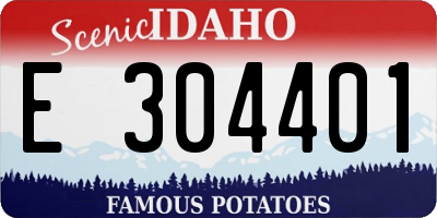 ID license plate E304401