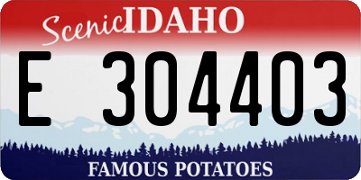 ID license plate E304403