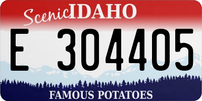 ID license plate E304405