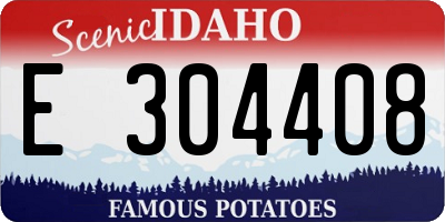 ID license plate E304408