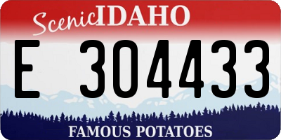 ID license plate E304433