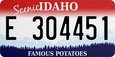 ID license plate E304451