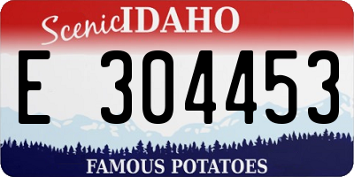 ID license plate E304453