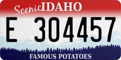ID license plate E304457