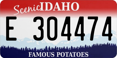 ID license plate E304474