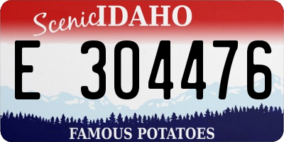 ID license plate E304476