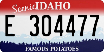 ID license plate E304477