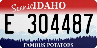 ID license plate E304487