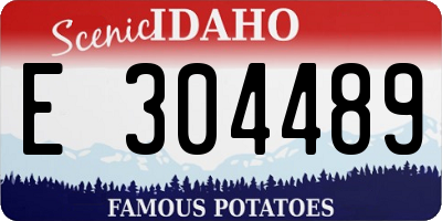 ID license plate E304489