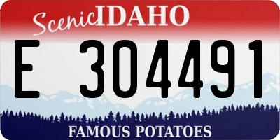 ID license plate E304491