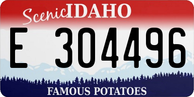 ID license plate E304496