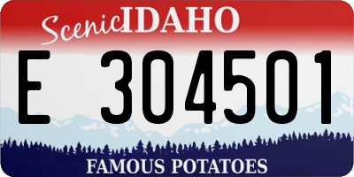 ID license plate E304501