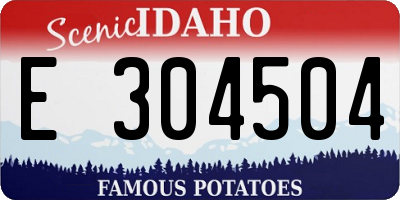 ID license plate E304504
