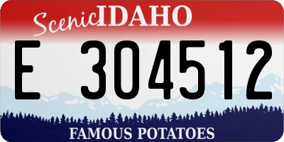 ID license plate E304512