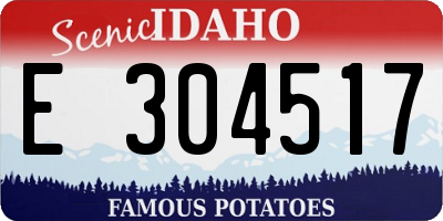 ID license plate E304517