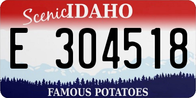 ID license plate E304518